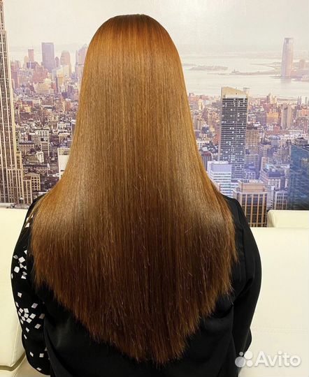 Кератиновое выпрямление волос