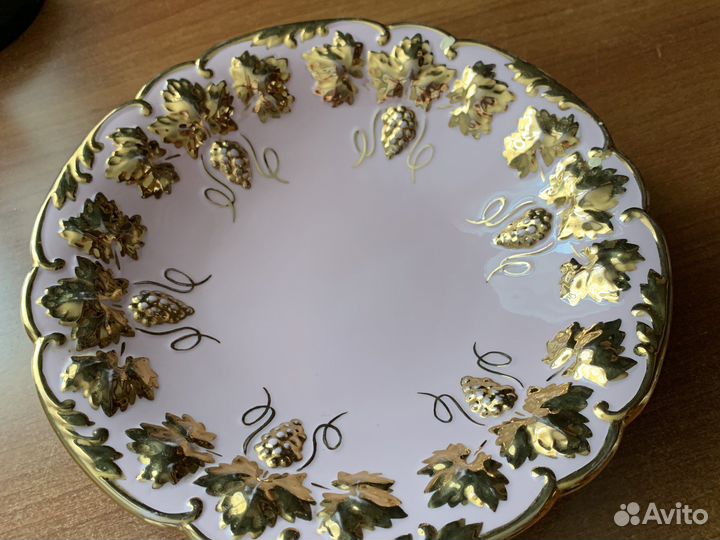 Розовый фарфор чехия Блюдо
