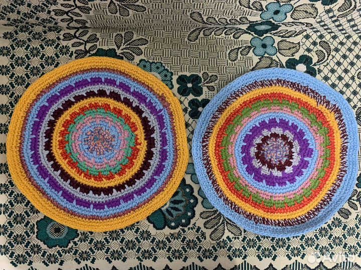 Вязанные коврики крючком
