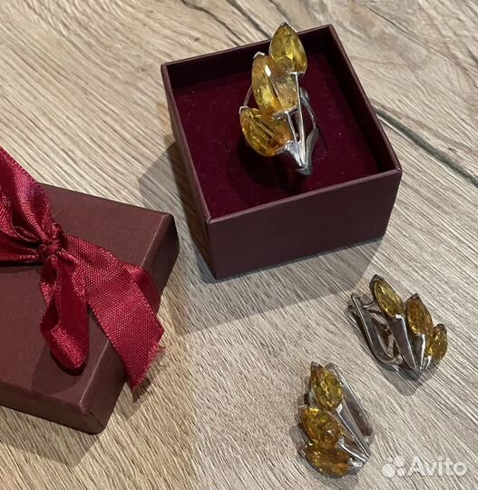 Серебряный комплект крупный