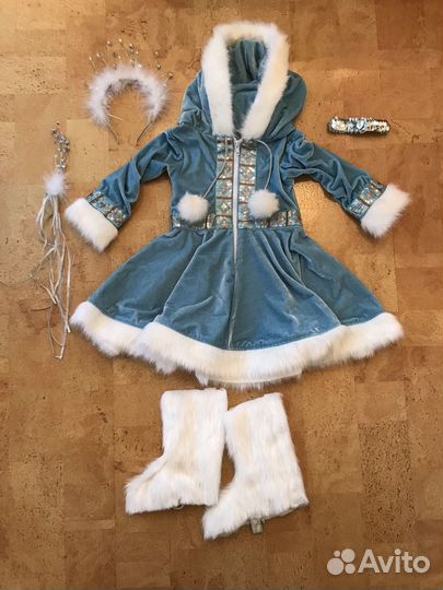 Новогодний костюм Снегурочка 4-7 лет