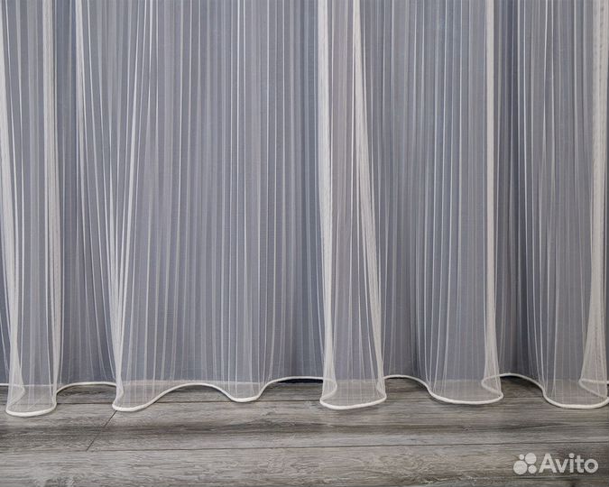 Тюль Плиссе Крем