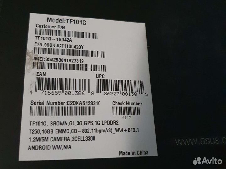 Планшет Аsus