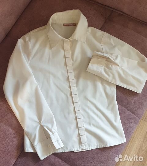 Рубашки школьные пакетом 128-134 4 штуки