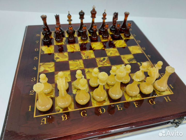 Шахматы янтарные арт. 000026
