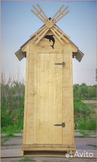 Уличный туалет деревянный VLQ