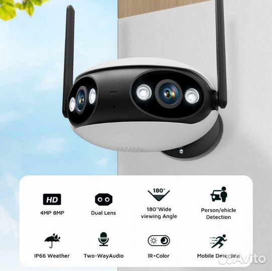 IP-камера besder 4K 8MP панорамная 180