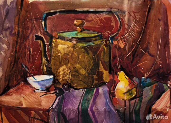 Авторский натюрморт акварель