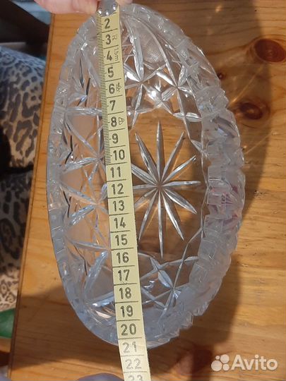 Ваза хрустальная ладья гдр