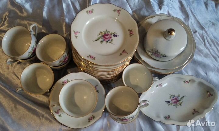 Сервиз Bogemia Чехия Мейсенский букет