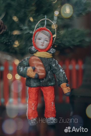 Ватная ёлочная игрушка