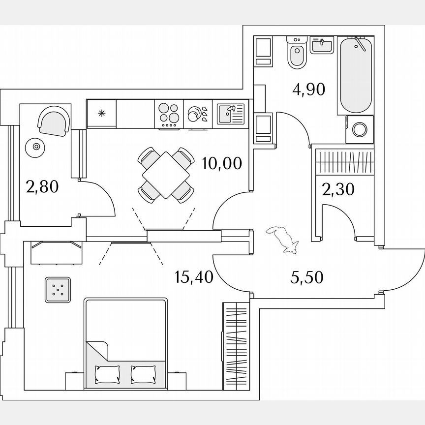 1-к. квартира, 19,5 м², 13/13 эт.