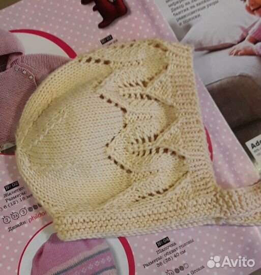 Детская шапочка-чепчик для новорожденного