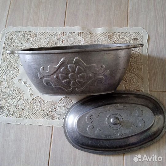 Утятница дюралюминиевая СССР, литой алюмин2 и 4 л