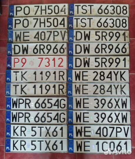 Автомобильные номера европы (рl )