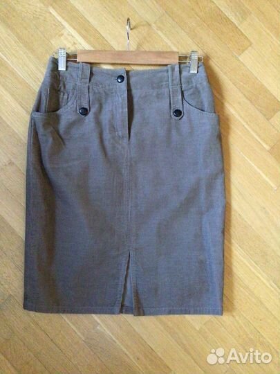 Юбка микровельвет хлопок р44-46