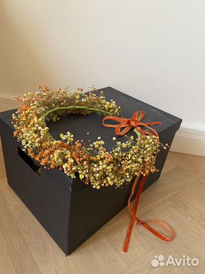 Венок на голову из гипсоыилы (сухоцвет)