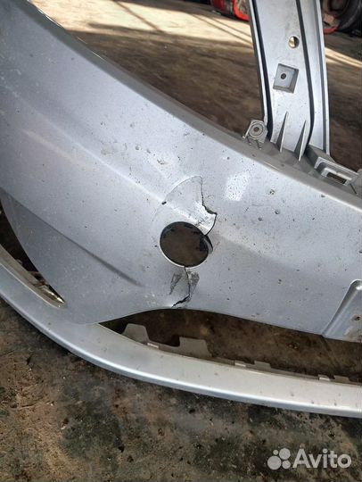 Передний бампер kia rio 3 серебристый