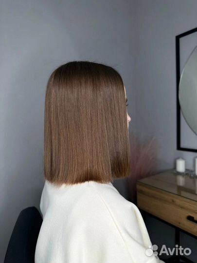 Кератиновое выпрямление волос