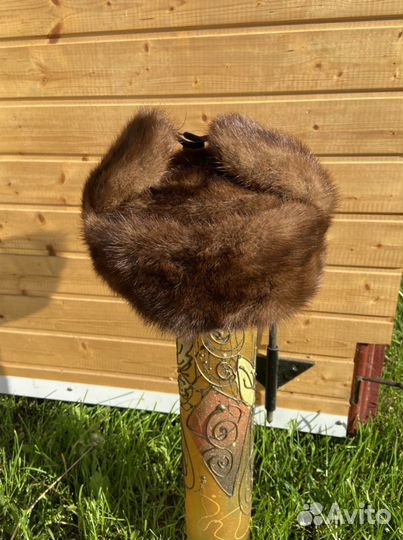 Норковая шапка мужская ушанка