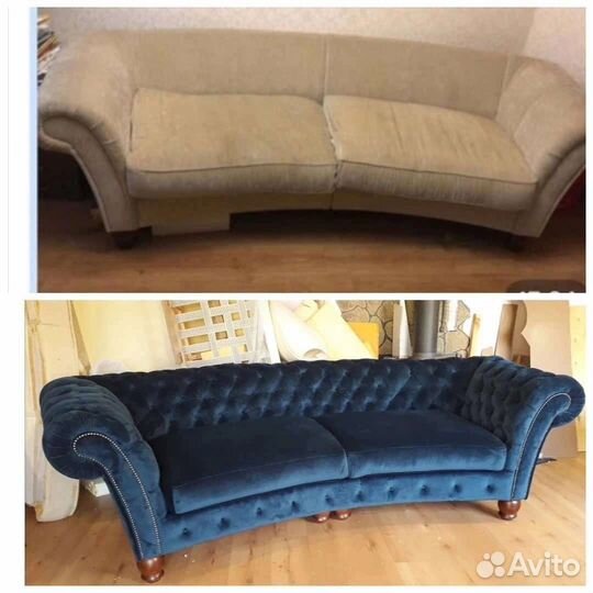 Перетяжка мягкой мебели