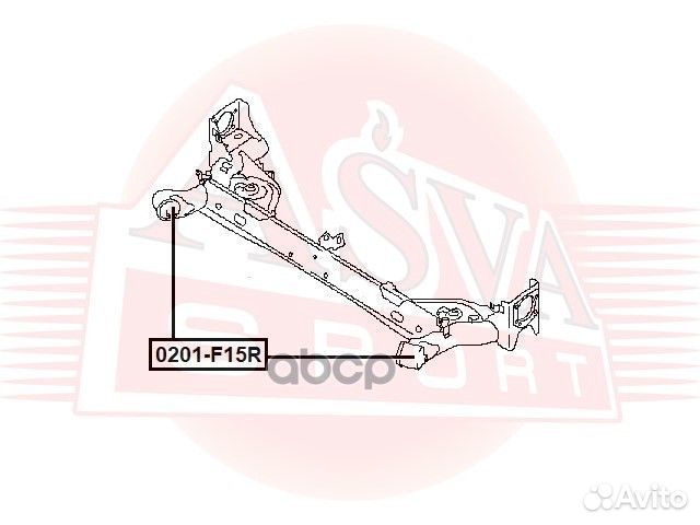Сайлентблок балки моста 2wd зад прав лев Asva 155