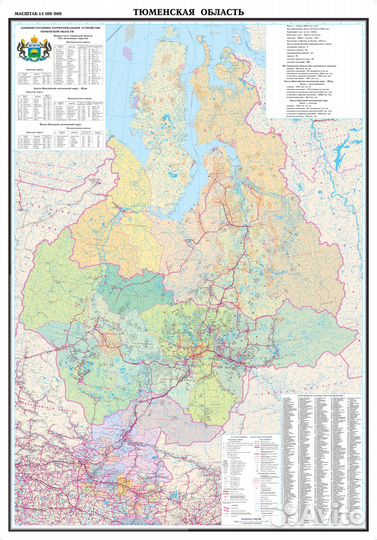 Карта Тюменской области