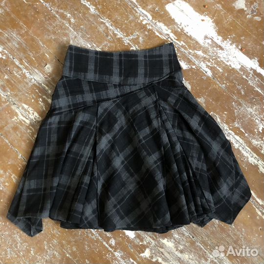 Юбка в клетку шерсть