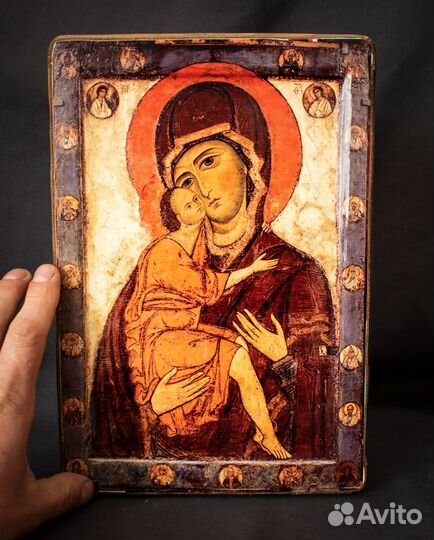 Икона деревянная «Богоматерь Умиление (Белозерская