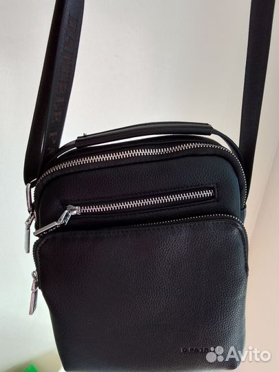 Мужская кожаная сумка через плечо новая