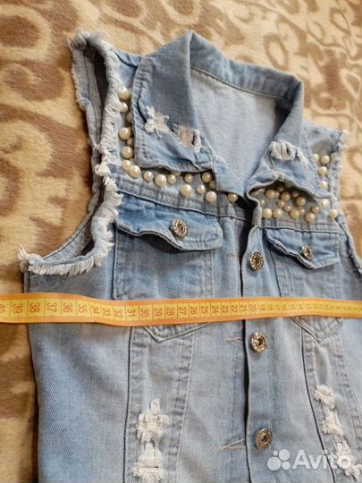 Джинсовая жилетка женская 42