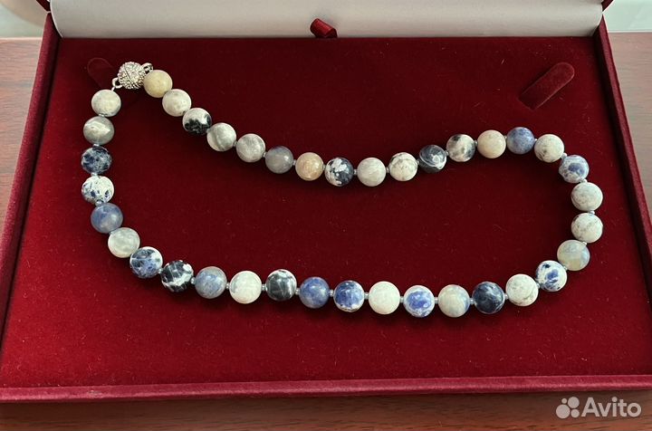 Бусы из натурального камня Содалит