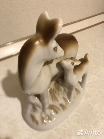 Статуэтка лань с детенышем СССР