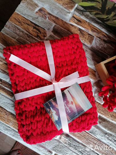 Плед детский вязаный