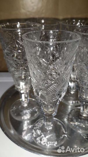 Новые Хрустальные рюмки на ножке СССР