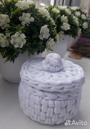 Корзинки из трикотажной пряжи