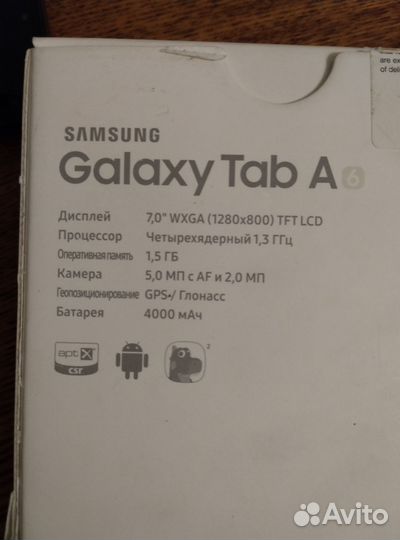 Samsung galaxy tab a6