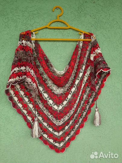 Шаль, бактус, платок (вяжу крючком)