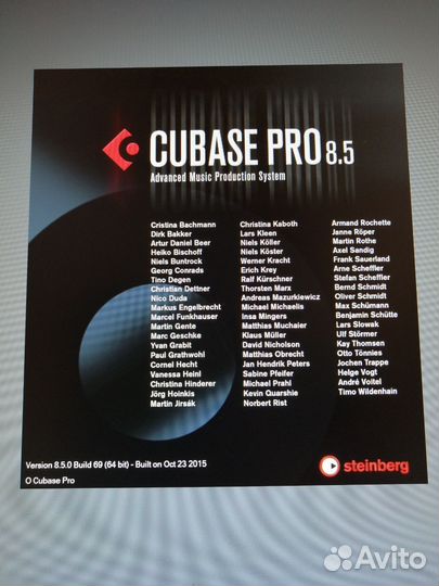 Steinberg Cubase 8.5 Pro лицензия с USB ключом