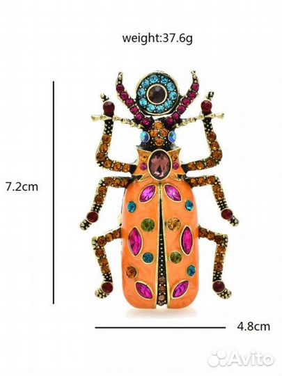Брошь жук по мотивам gucci гуччи