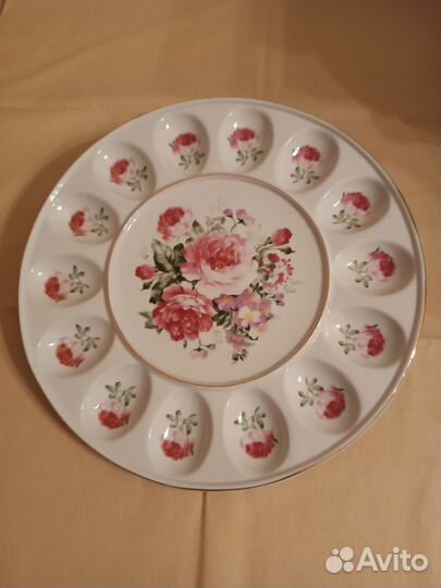 Пасхальная тарелка под кулич и яйца