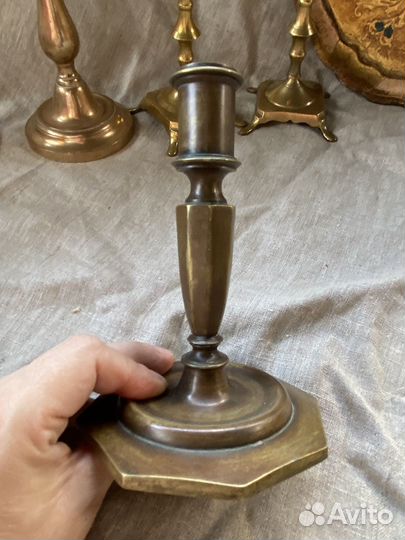 Подсвечники латунные винтаж
