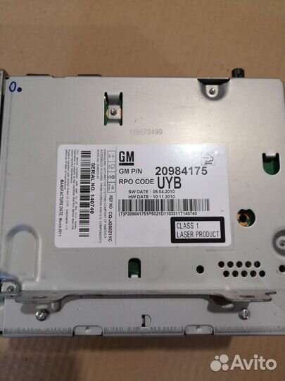 Магнитола Chevrolet Cruze 2009-2015