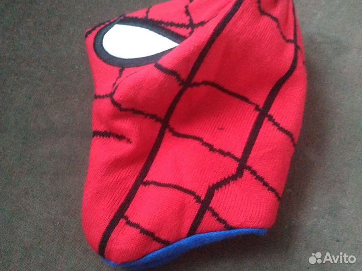 Шапка для мальчика человек паук р.52