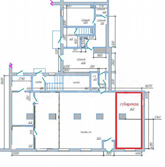 Красноярск, аренда торгового места 30 м²