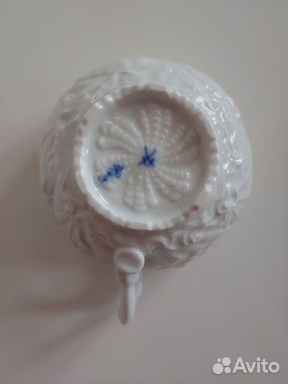 Чайная пара Meissen Мейсен «Лебединый» белый