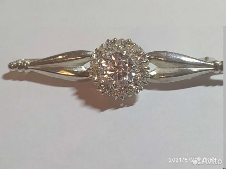 Брошь СССР серебро 875 пробы