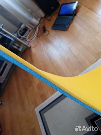 Коврик пенка двухслойная фитнес спорт туризм