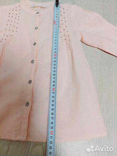 Рубашка Zara, размер 110, цвет бледно розовый