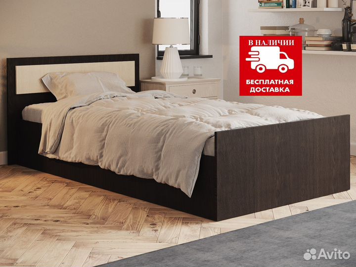 Кровать новая односпалка с матрасом двухсторонним